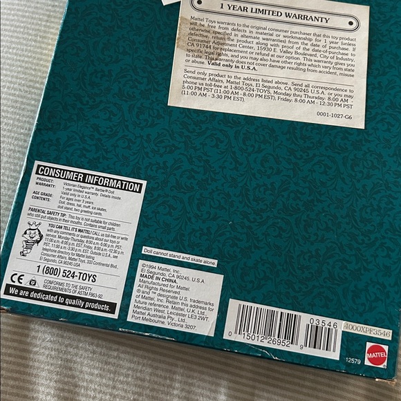 1994 Victoria Elegance Barbie - Picture 3 of 13